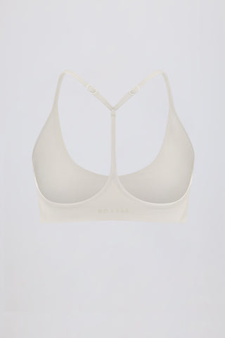 Soft Active Racerback Sports Bra in Cream