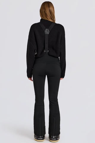 Waterproof High-Rise Salopettes with Suspenders in Black