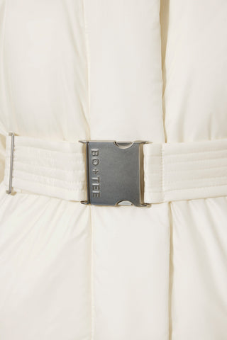 Waterproof Belted Oversized Ski Jacket in Ice