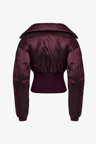 Waterproof Layered Ski Jacket in Burgundy