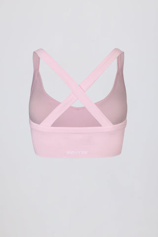 Super Sculpt Seamless Crossback Sports Bra in Powder Pink