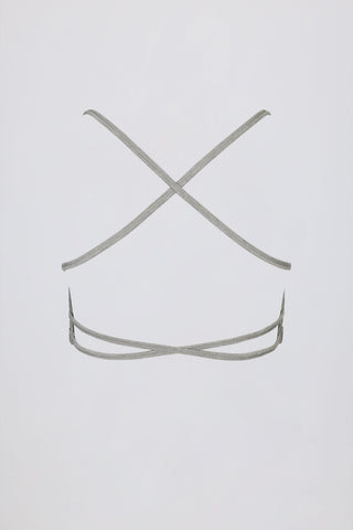 Super Sculpt Seamless Backless Sports Bra in Grey Marl