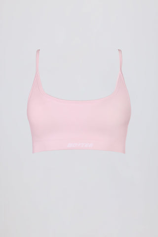 Super Sculpt Seamless Backless Sports Bra in Powder Pink