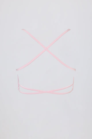 Super Sculpt Seamless Backless Sports Bra in Powder Pink