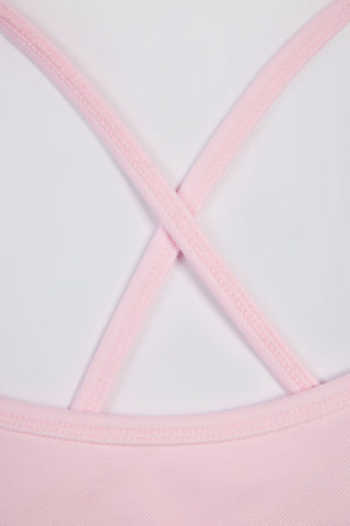 Super Sculpt Seamless Backless Sports Bra in Powder Pink