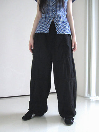 Vintage Wide Leg Trousers With Adjustable Waist Tie