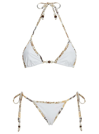 Beasley Tie Side Bikini Bottoms White / Animal Multi