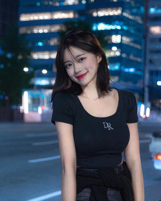 DR Embroidered Logo Cropped T-Shirt (3 colors)