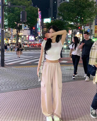 Summer drawstring cargo pants (5 colors)