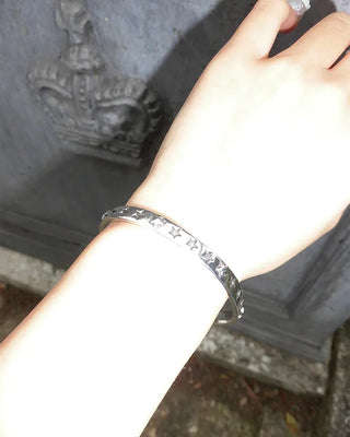 Star Silver Bangle Bracelet
