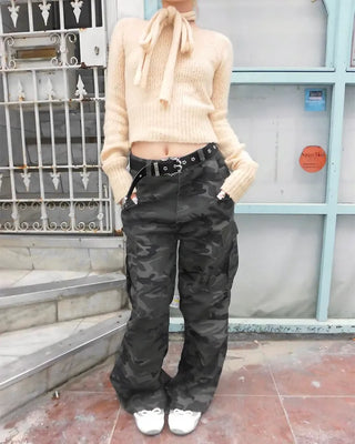 Camouflage Cotton Cargo Pants