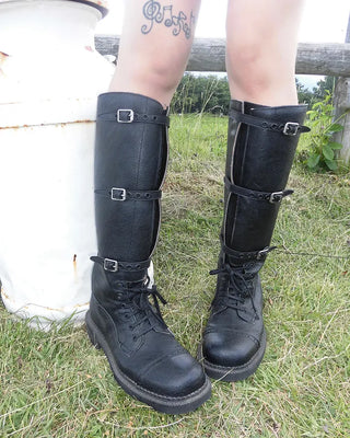 Lace-up Tanker Long Boots
