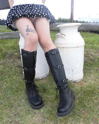Lace-up Tanker Long Boots