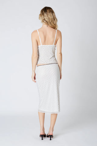 Polka Dot Tops & Fishtail Midi Skirt Set