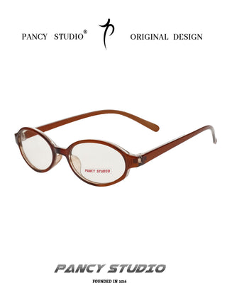 Y2K OVAL GRADIENT PLAIN GLASSES