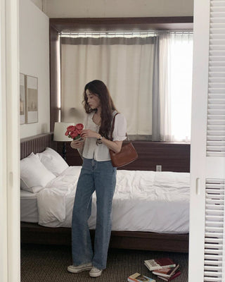 French square collar lace white shirt top