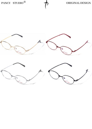 RETRO POLISHED METAL FRAME GLASSES