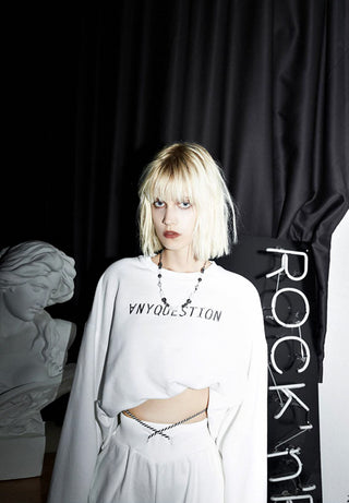 [AnyQ] Deconstructed sweatshirt shorts