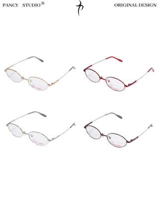 RETRO OVAL FRAME GLASSES