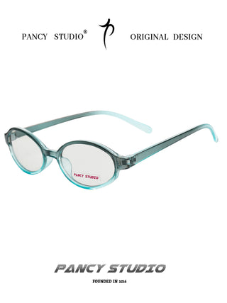 Y2K OVAL GRADIENT PLAIN GLASSES