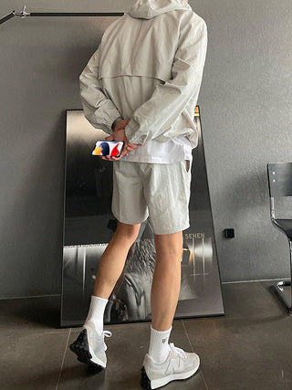 sports suit hooded jacket and shorts