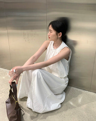 Two-piece sleeveless skirt set