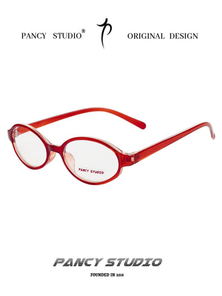 Y2K OVAL GRADIENT PLAIN GLASSES
