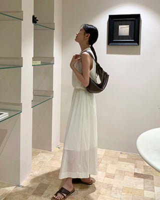 Two-piece sleeveless skirt set