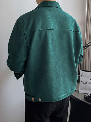 Cropped suede  jacket