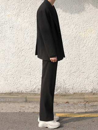 Straight wide-leg trousers