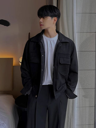 Cropped suede  jacket