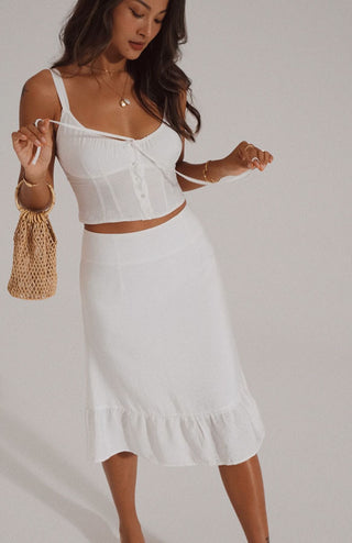 Elegant Uncut's Suit: Camisole with A-Line Skirt
