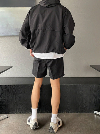 sports suit hooded jacket and shorts