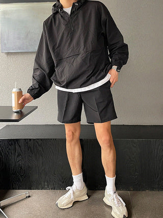 sports suit hooded jacket and shorts