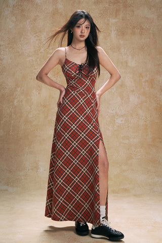 Plaid cami dress