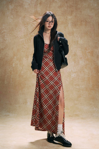 Plaid cami dress