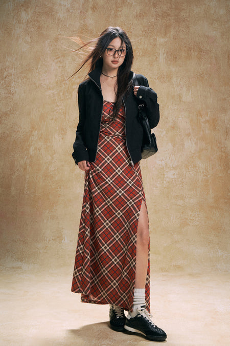 Plaid cami dress