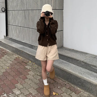 Corduroy shorts