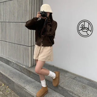 Corduroy shorts