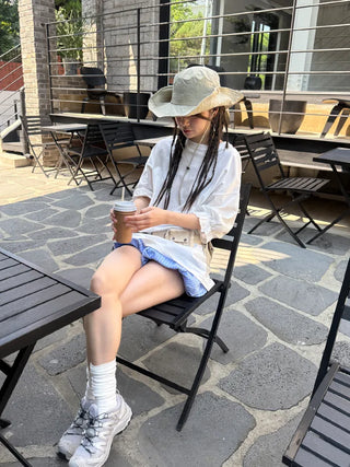 stripe pumpkin shorts