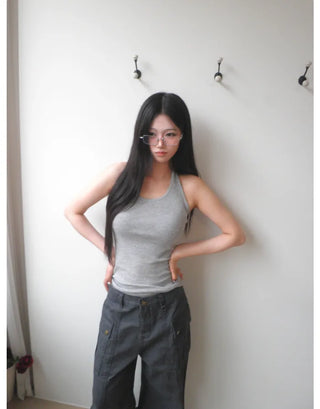 [7 colors] Long halter sleeveless top