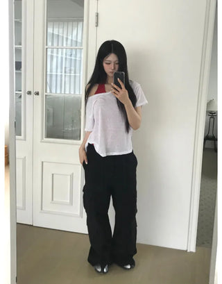[7 colors] Long halter sleeveless top