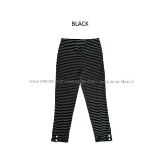 [3 colors] Striped Capri Pants