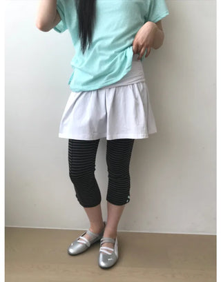 [3 colors] Striped Capri Pants