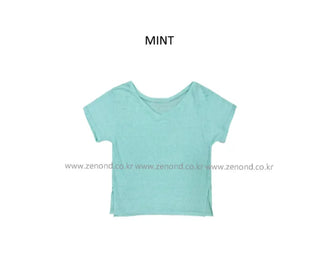 [4 colors] V-neck cool knit