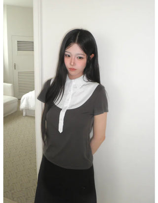[2 colors] Cutout pleated midi skirt