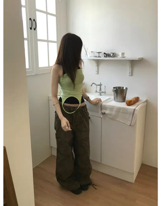[6 colors] Slim Halter Sleeveless