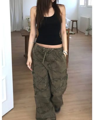 [2 colors] Camouflage Cargo Pants