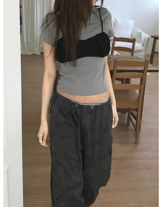 [2 colors] Camouflage Cargo Pants