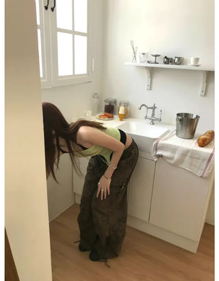 [2 colors] Camouflage Cargo Pants
